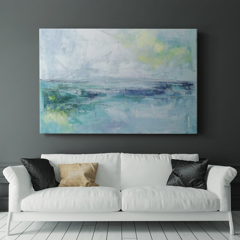 Série de paysages abstraits Lxx, H 18 po x l 27 po