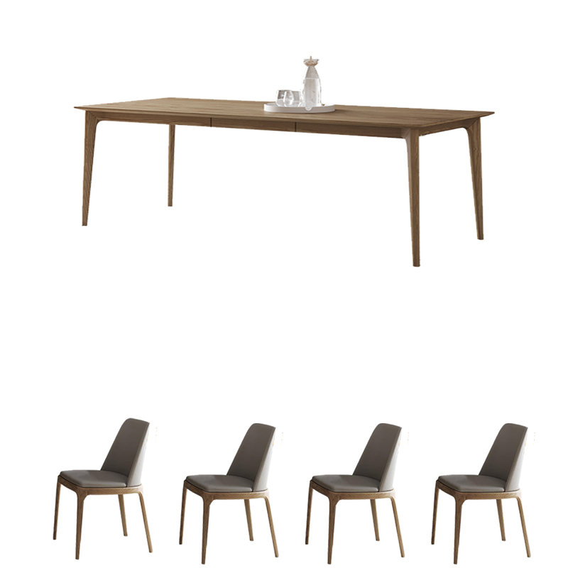 4 - Person Four Leg Dining Set, 29.53"H x 70.87"L x 35.43"W