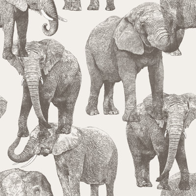 African Elephant Repeat Pattern by MattGrove - Wrapped Canvas Print
