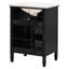 Meuble-lavabo noir autoportant de 24 po avec lavabo, armoire en bois massif / panneau de fibres à densité moyenne, tiroirs rabattables et standards, tablette réglable