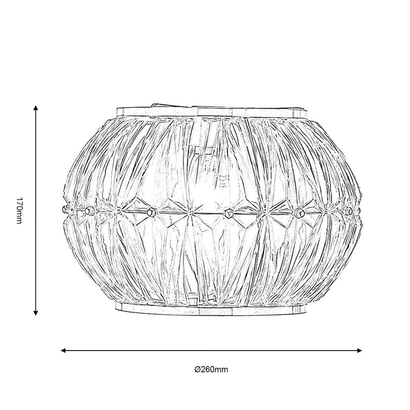 17cm H Plastic Oval Pendant Shade ( Screw On )