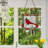 11"H Cardinal Stained Glass Window Panel