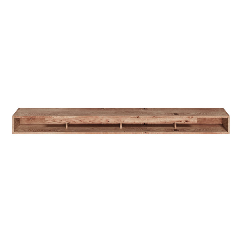 5 In. D X 7.25 In. W X 72 In. L Unfinished White Oak Wood Mantel, 72" L, Rustic Ash