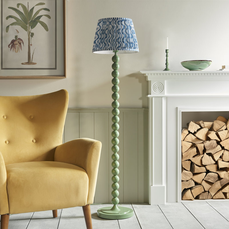 Higgledy 153.2cm Traditional Floor Lamp, Green, Blue/White