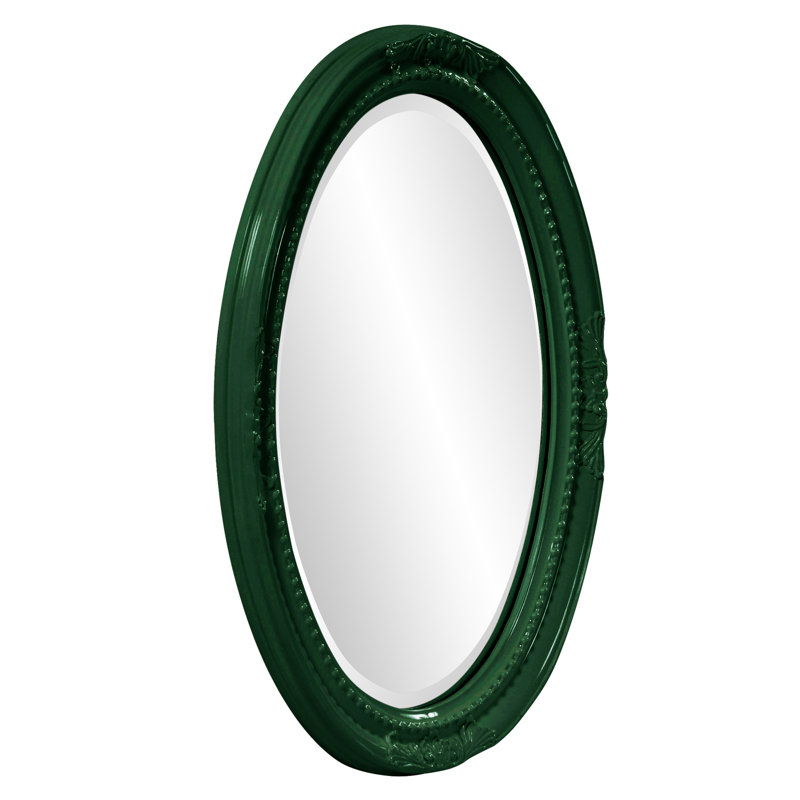 Traditional Beveled Wall and Accent Mirror, Hunter Green