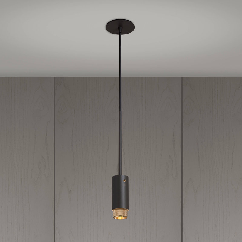 1 - Light Pendant, Graphite, Brass
