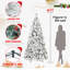 Arbre de Noël 6 pi avec 752 pointes - PVC enneigé et branches à aiguilles dures, structure à charnières pour une installation facile, support en métal stable-118095040