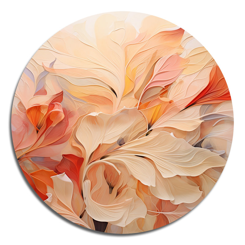 Mylan - Art floral rond en métal, H 29 po x l 29 po