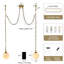 Suspension globe 2 lumières 15 cm (5,9 po) de largeur pour îlot de cuisine avec abat-jour imitation albâtre-541347734