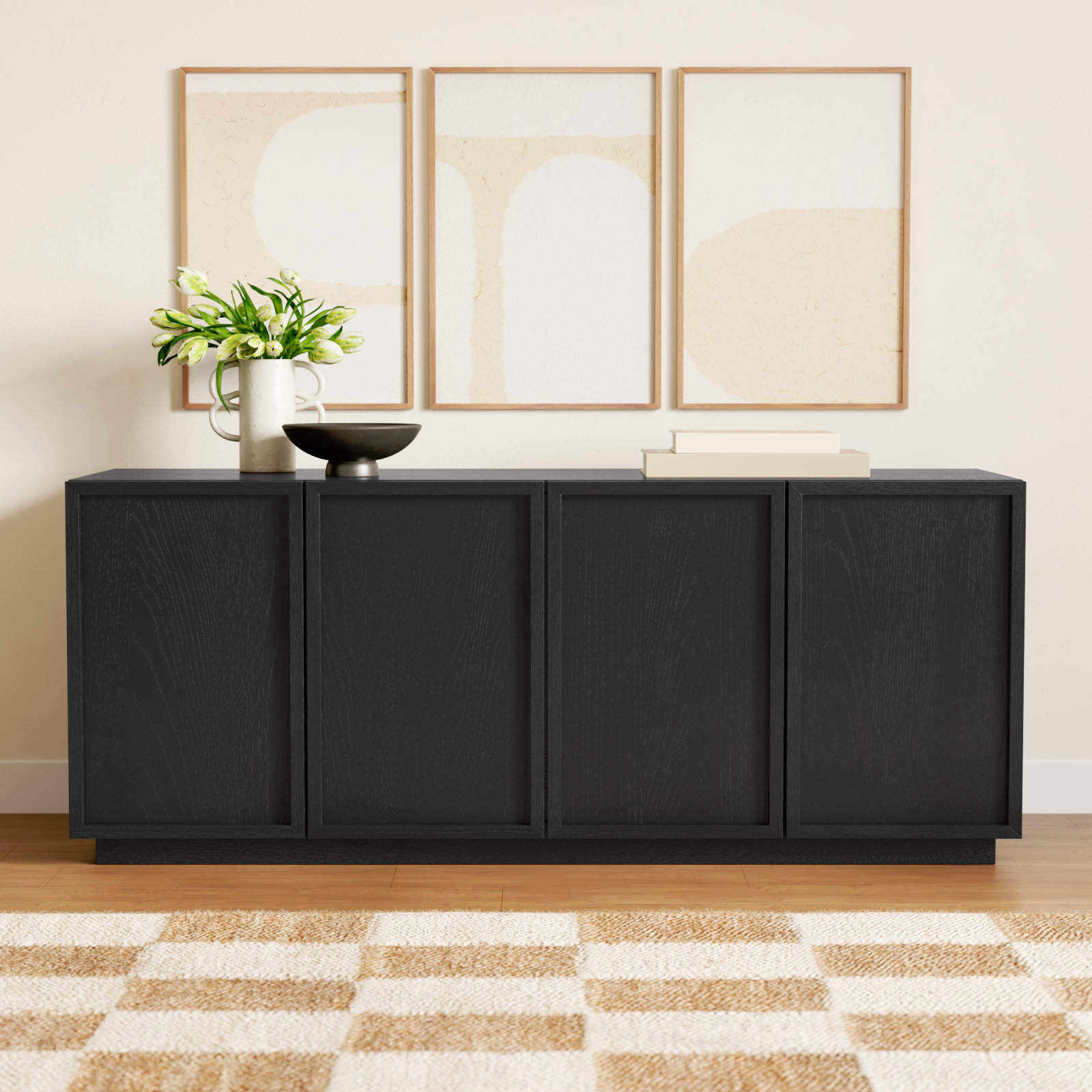 Hudson 58" TV Stand, Black