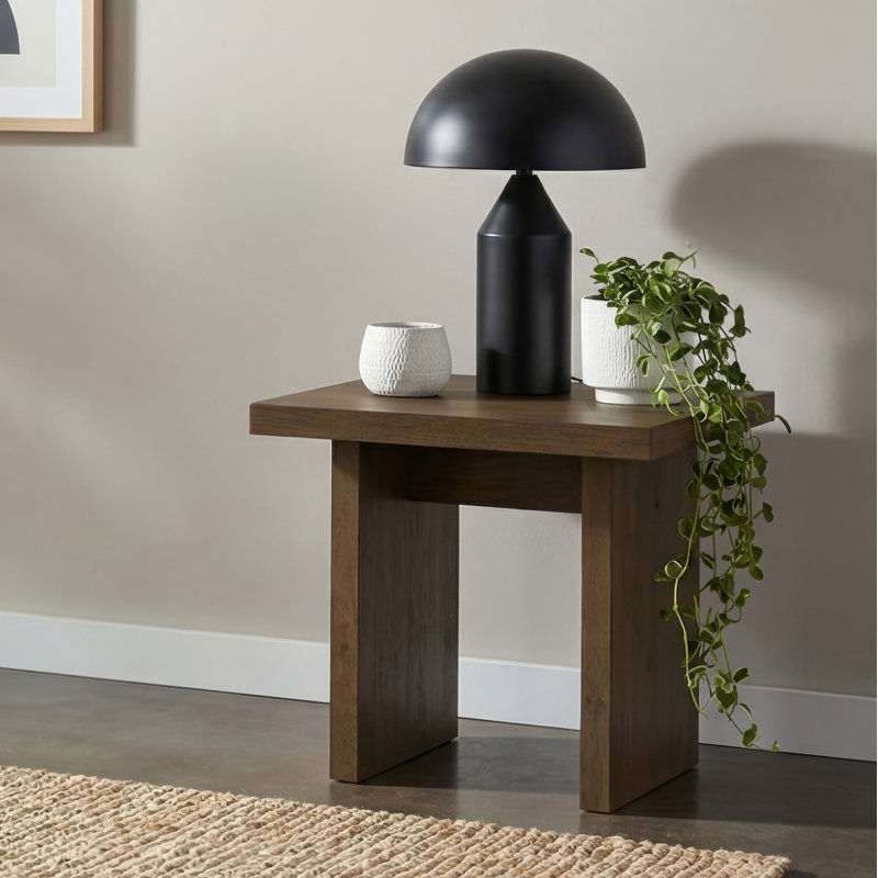 Vule Square Occasional Side End Table Walnut, Walnut