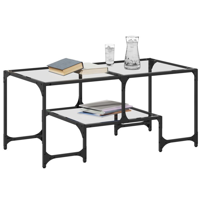 Damariana Coffee Table with Storage, Transparent