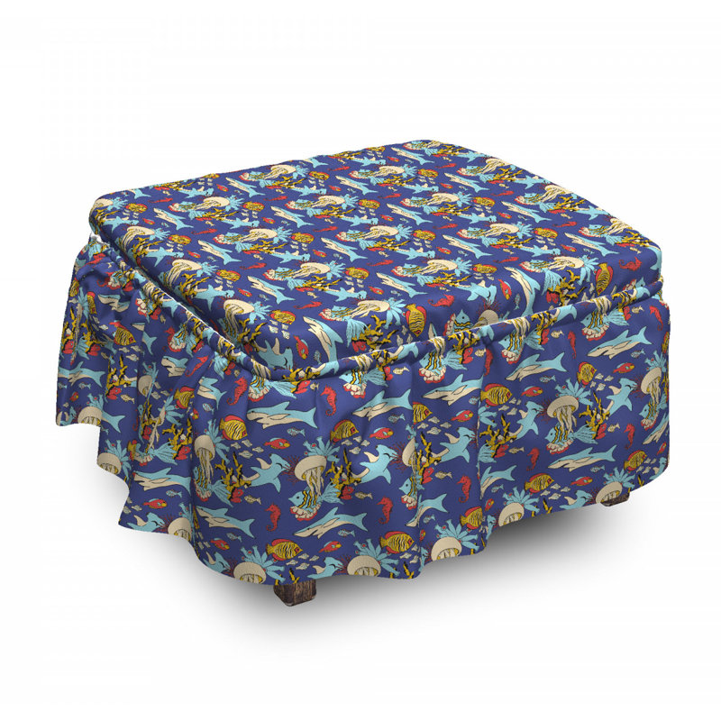 Housse pour repose-pieds doodle world