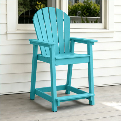 Chaise Adirondack d'extérieur en PEHD, tabouret de bar de patio