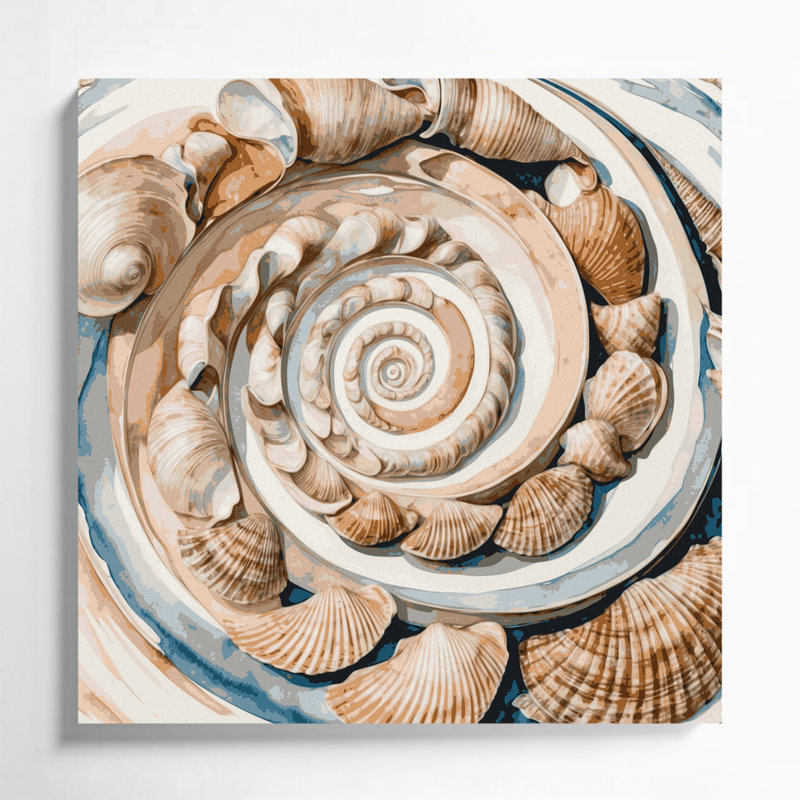 Art mural sur toile beige, H 32 po x l 32 po