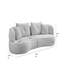 Canapé modulaire blanc à 4 places avec tissu durable, structure en bois massif, coussin éponge haute densité et 4 coussins-413067340