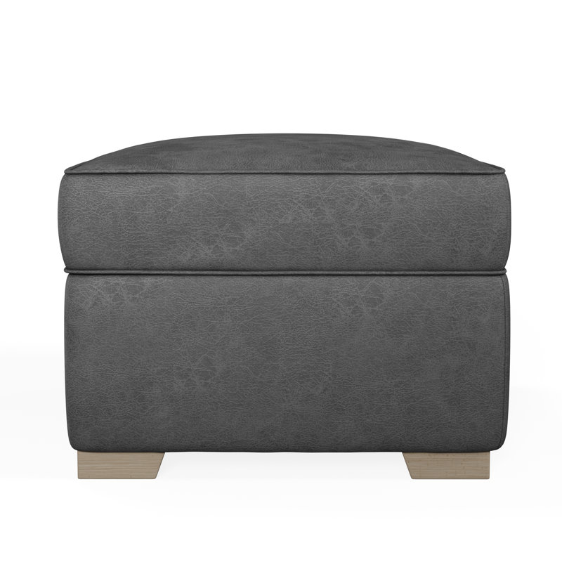 Bablu 62 Wide Ottoman, Charcoal