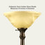 Lampe torchère sur pied 72 po avec abat-jour en verre albâtre Cadenza-718031209-718031208