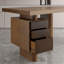 Bureau en bois massif brun à 3 tiroirs-760258375-760258373