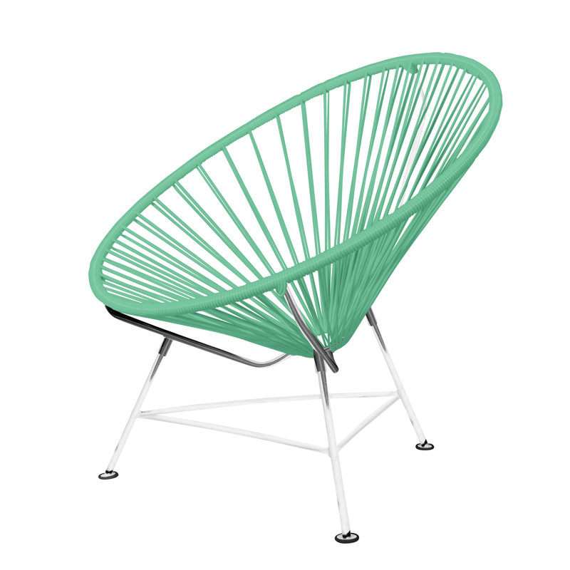 Innit Indoor Handmade Lounge Chair, Seafoam/Chrome