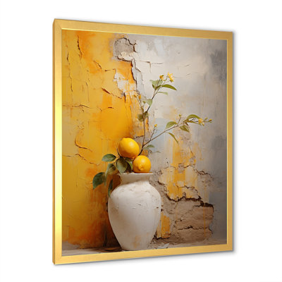 Minimalisme, poteries jaunes II sur toile