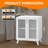 32.5''H White accent Storage Cabinet With 2 Glass Doors And Adjustable Shelf