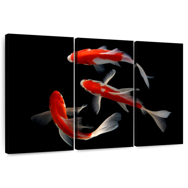 Koi Fish Trio, 42" H x 65" W