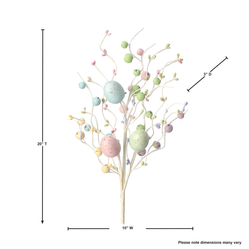 2 Piece Wood Bead and Easter Egg Pick Set