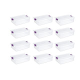 Sterilite 32 Quart Clear View Storage Container Tote w/ Latching Lid, (12 Pack)