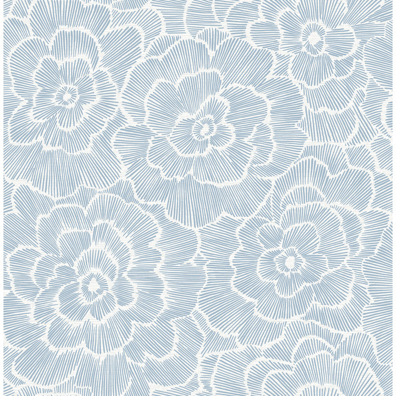 Rouleau de papier peint L 33 pi x l 20,5 po Seese, Bleu