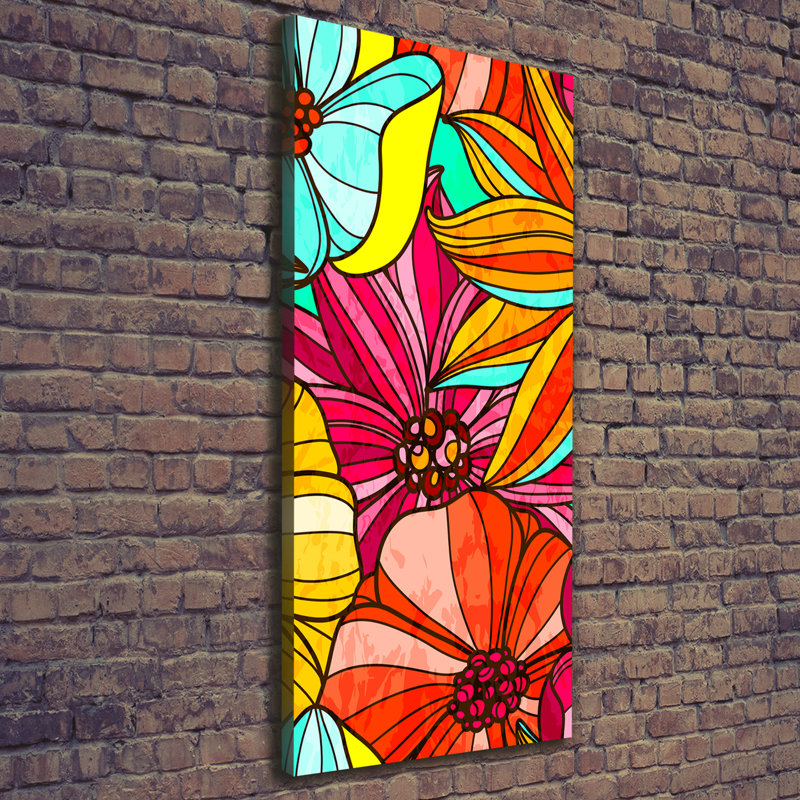 Colourful Flowers - Wrapped Canvas Art Prints
