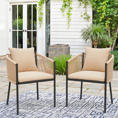 Wilmette Metal Dining Chair with Cushions