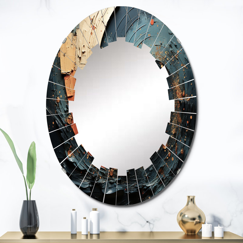 Glesea - Miroir mural moderne ovale, 36 po x 24 po