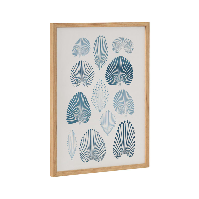 Art mural moderne plage douce, H 12,65 po x l 16,65 po, Tan Framed