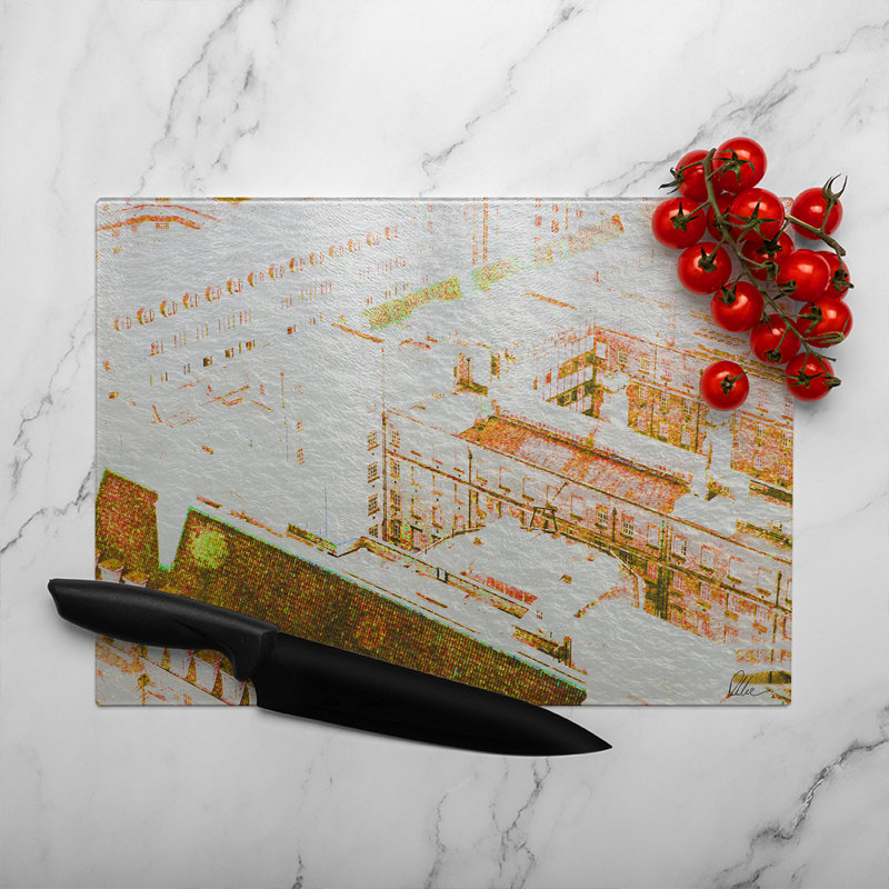 Chimney Tops  Brown Glass Chopping Board