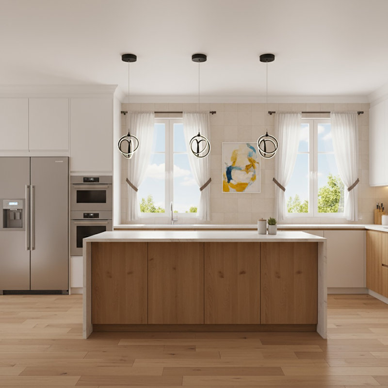 1 - Light Black LED Single Pendant