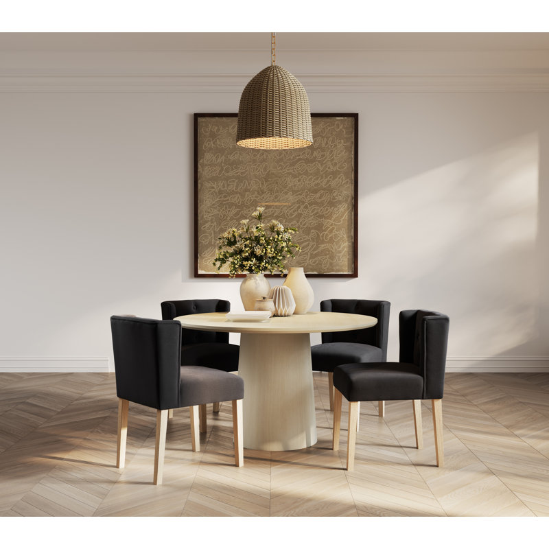 SHAY WINGED DINING CHAIR WITHOUT ARMS, Anthracite