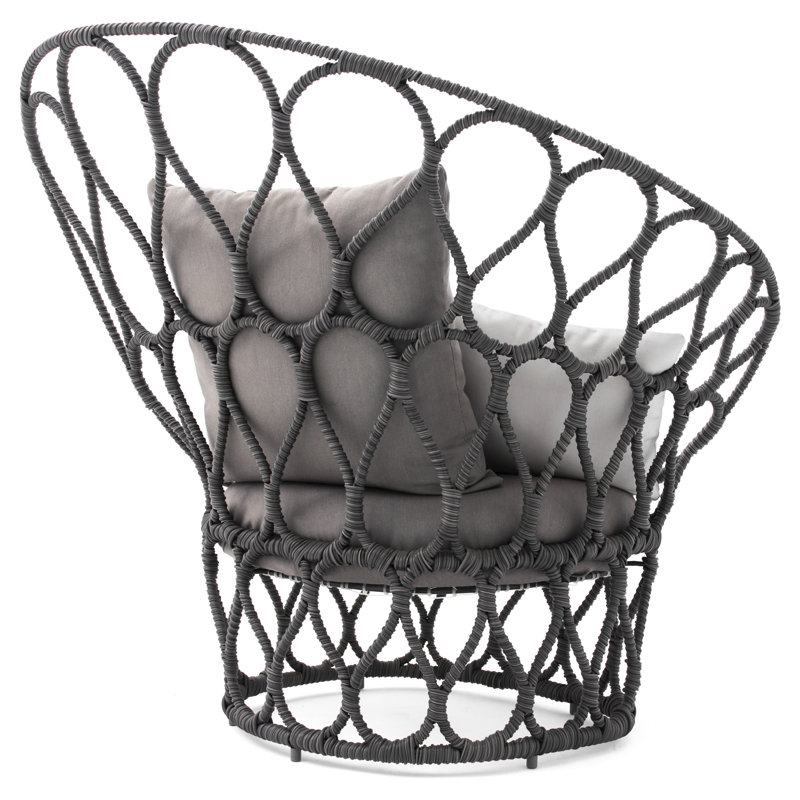 Forma Outdoor Lounge Chair, Pale Gray, Canvas Taupe/Canvas Canvas