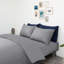 Microfiber No Pattern Duvet Cover Set with Pillowcases-115640150-115640155