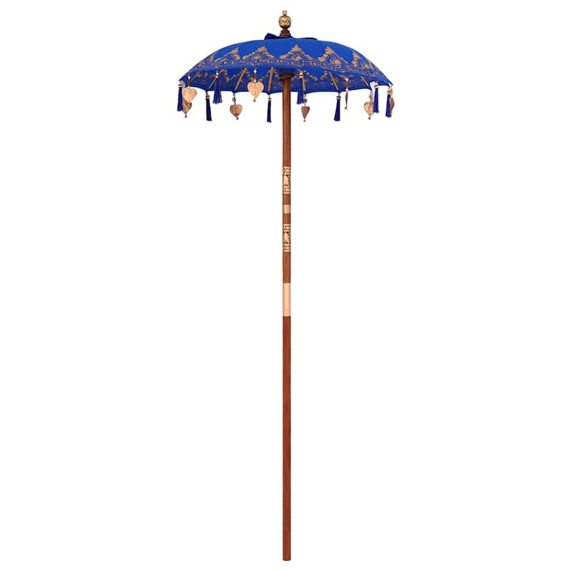 Beach Parasol, 260cm H x 95cm W x 95cm D, Blue Abstract
