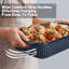 Plat de cuisson en céramique 5,1 pte, larges poignées antidérapantes, couvercle de rangement sans BPA, glacis réactif, registre de mariage et cadeau des Fêtes (bleu))-124819973