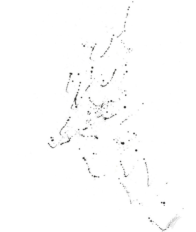 La Danse Des Toiles II Painting by FORM Design Studio, Image Brush Gel, 33.75" H x 25.75" W