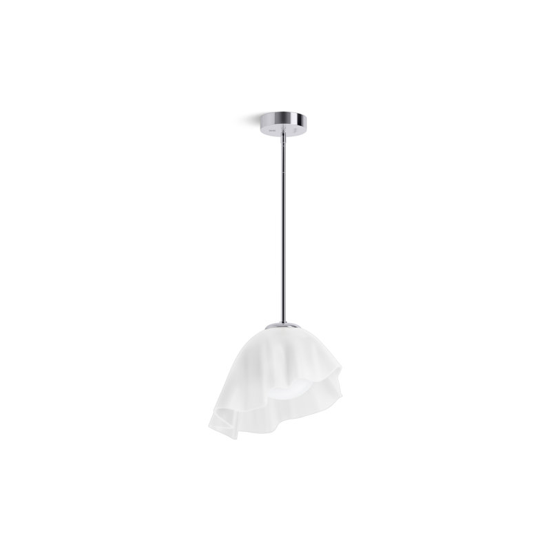 Landshapes By Daniel Arsham 14-3/4-In Pendant, Polished Chrome