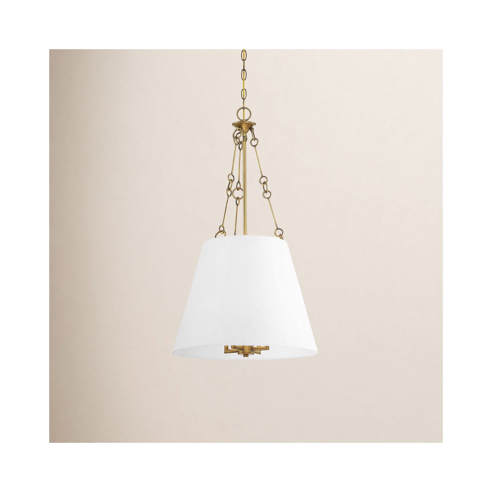Lodi 4 Light Dimmable Pendant, Warm Brass