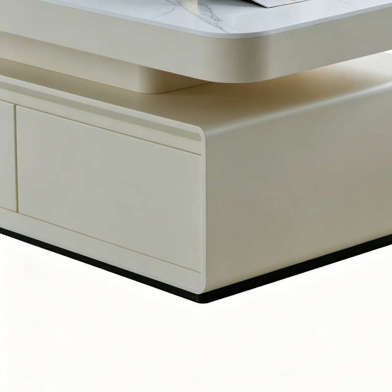Riser, H 17,71 po x L 51,18 po x l 27,55 po, Blanc / gris clair / blanc