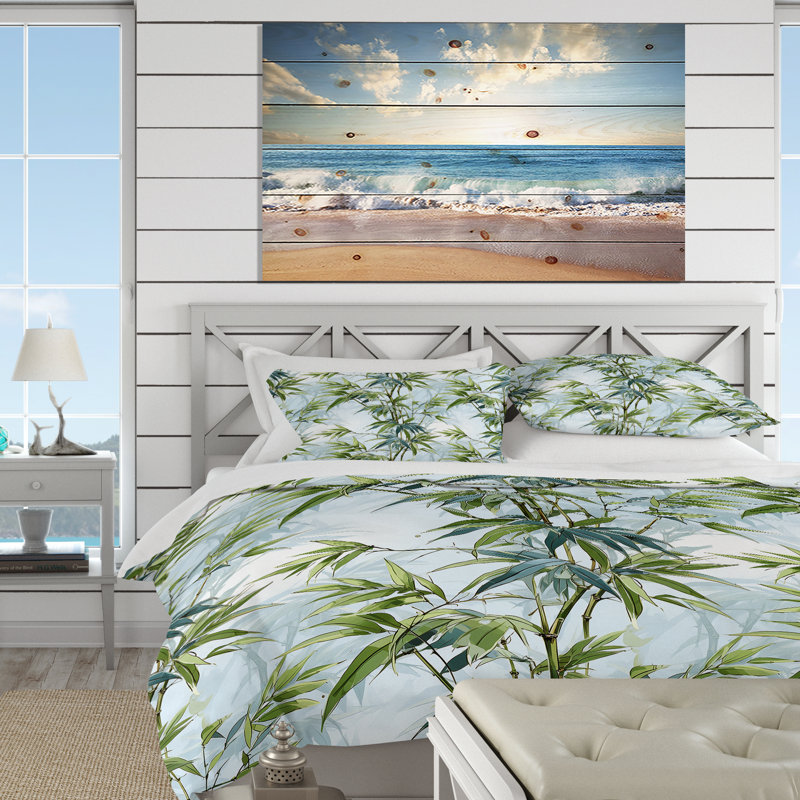Literie Tropical Zen Bamboo  III, Housse de couette pour très grand lit et 2 très