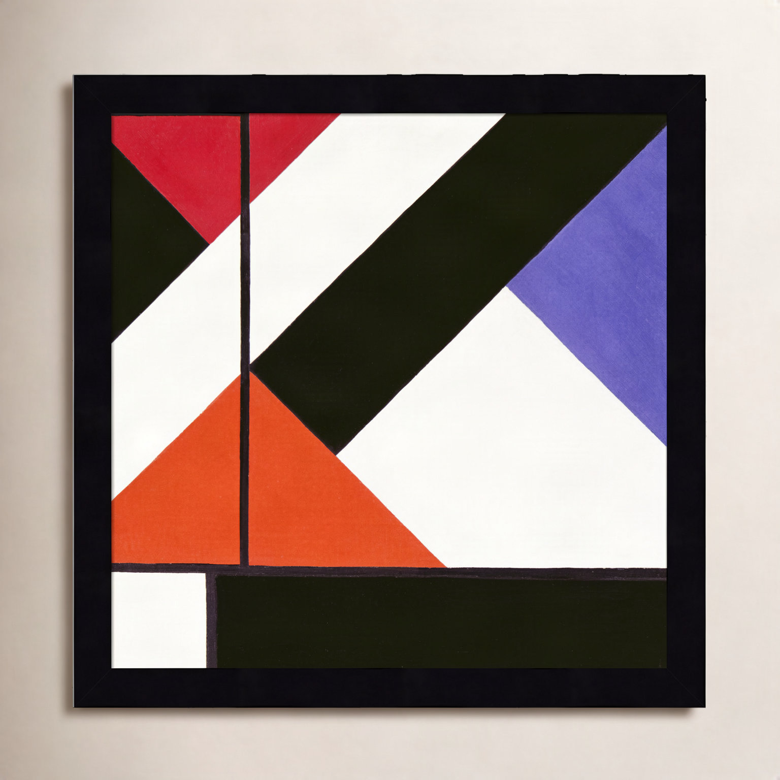 Simultaneous Counter Composition by Theo Van Doesburg, Black Framed, 13" H x 13" W