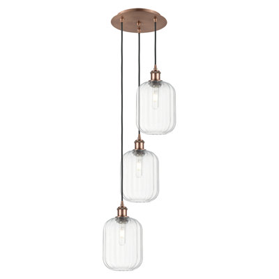 Ballston - Alyette - 3 Light Jar Shade Cord Hung Multi Pendant