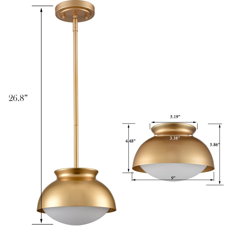 Nicolis 1 - Light Dome Pendant, Brass