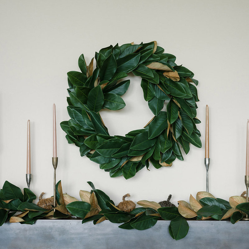 Garlands Wreaths MAGNOLIA GREEN 30IN